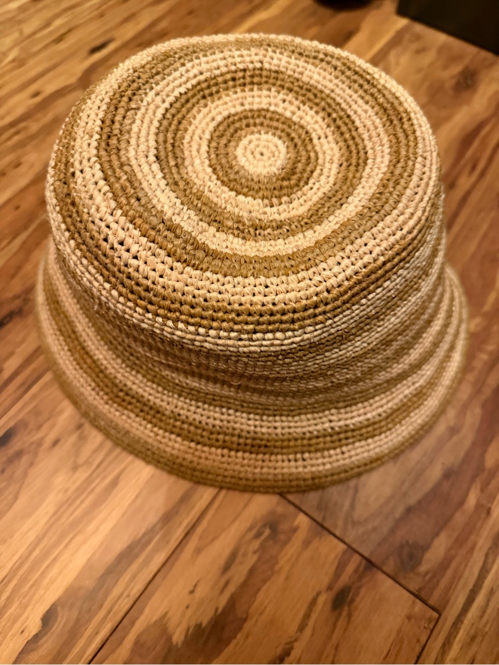Lack Of Color Striped Hat – Cream and Tan